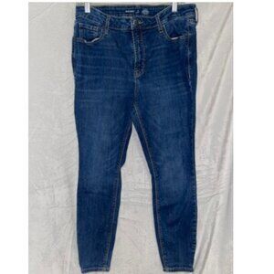 Old Navy High Rise Rockstar Super Skinny Jeans Women Size 14 30x25 Blue Denim